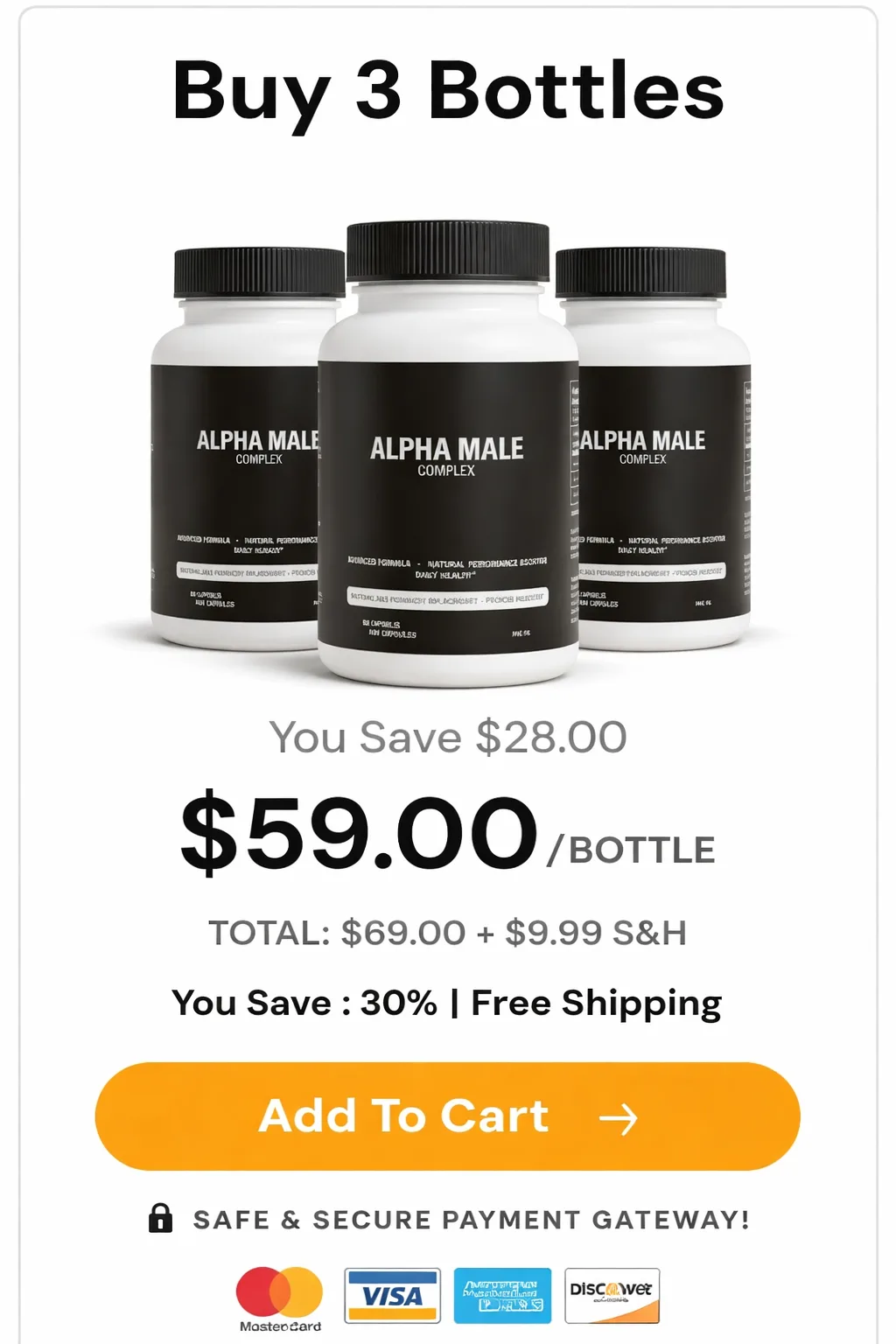 alphamale - 3 Bottles